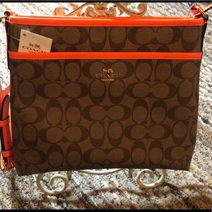 Coach Signature Zip File Crossbody Bag F29210